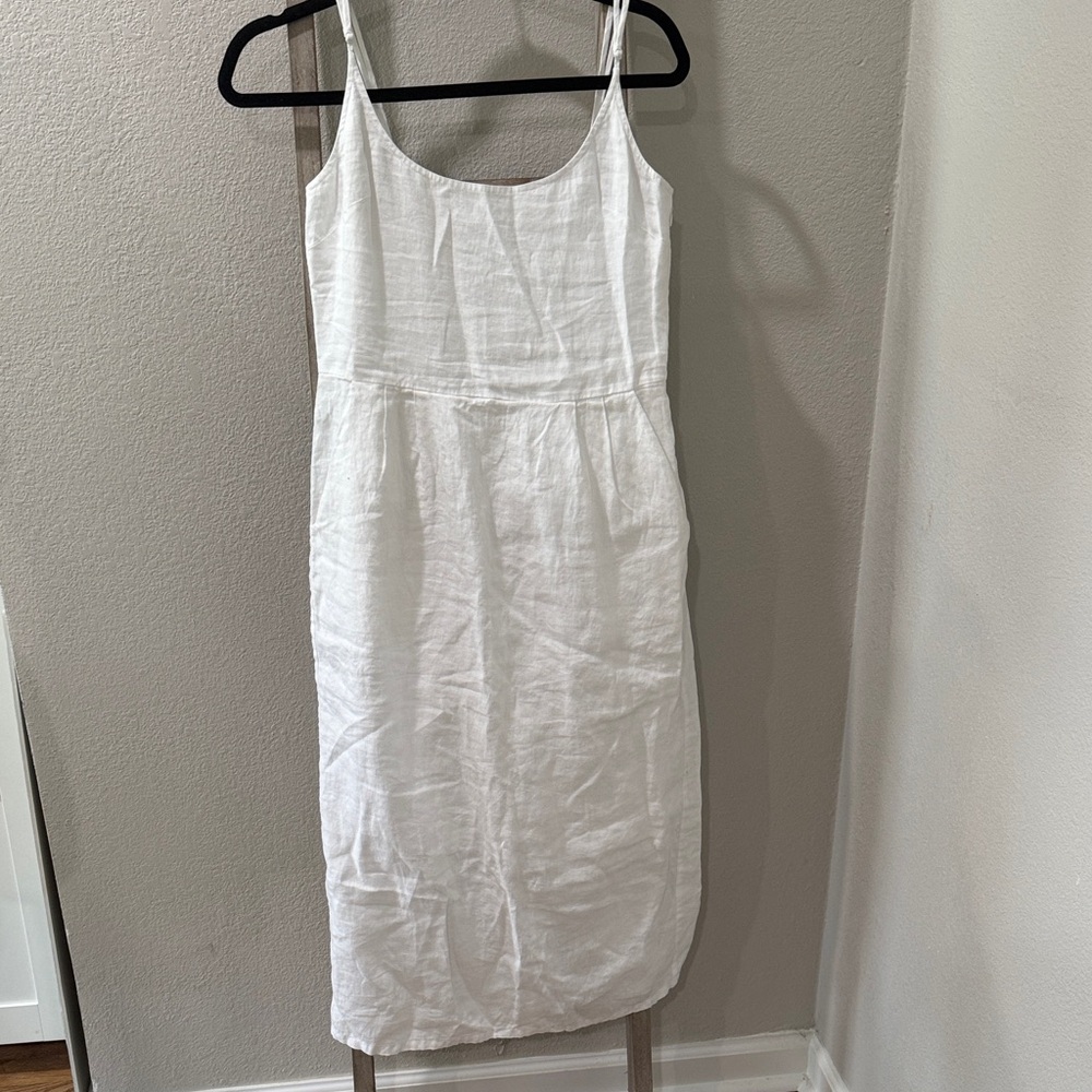 Quince Elegant White Midi Dress